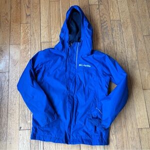 Columbia Blue Youth Rain Jacket XS